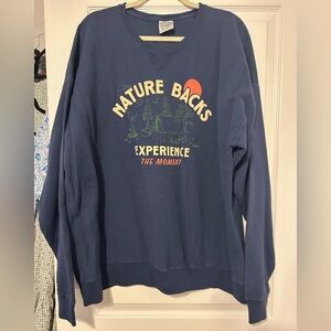 Nature Backs Camp Blue Sweatshirt
